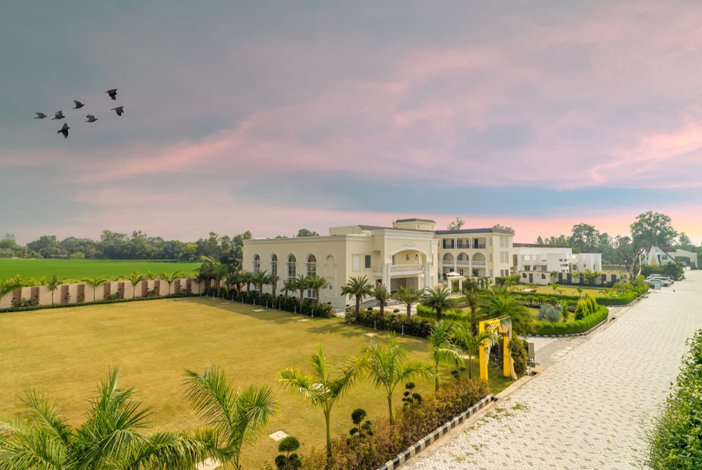 Outdoor lawn venue at Rudra Imperial