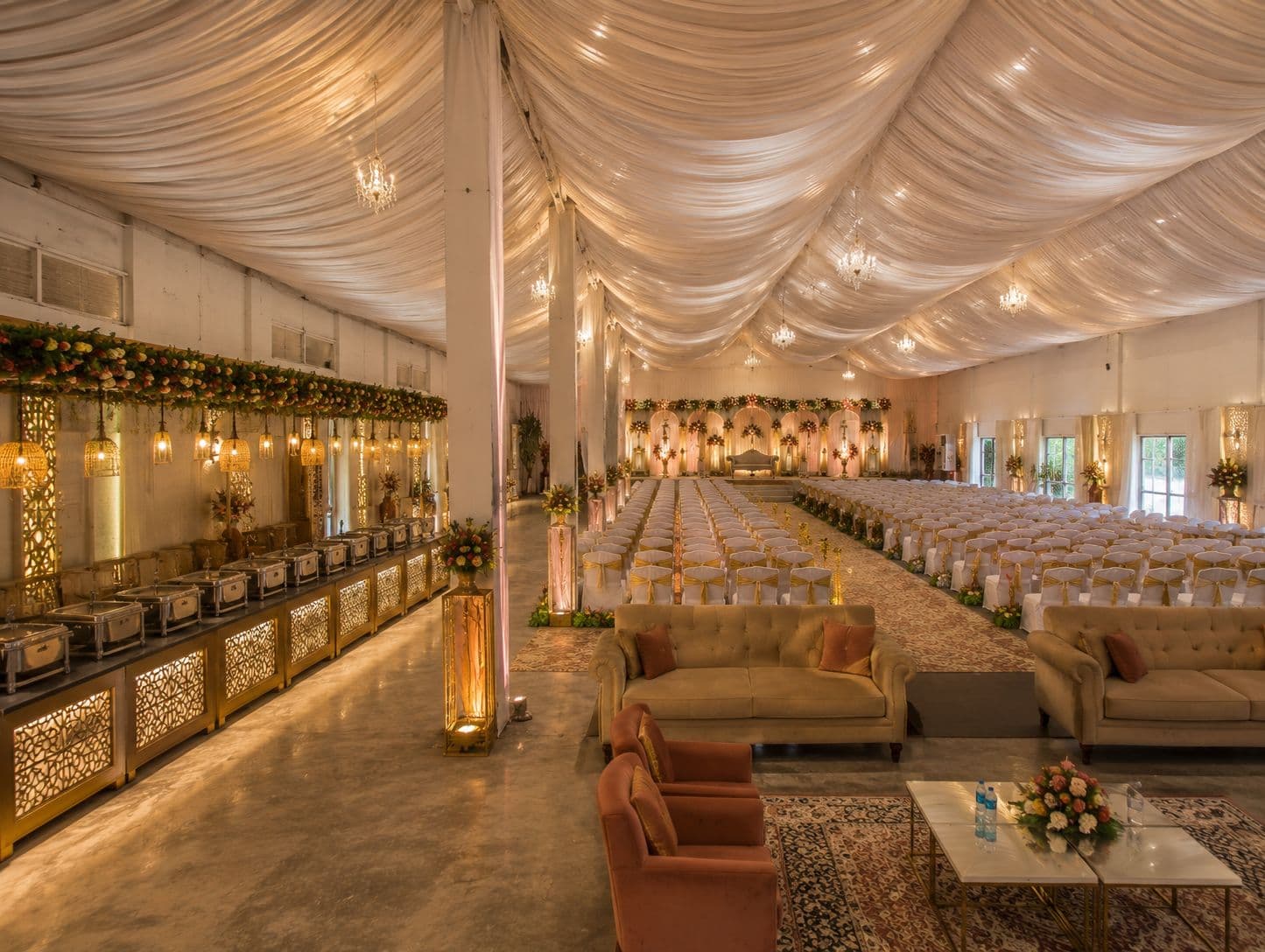 Mandap Lawn ritual setup